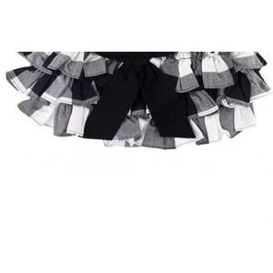 NEW RUFFLEBUTTS baby girls plaid diaper cover in black/white